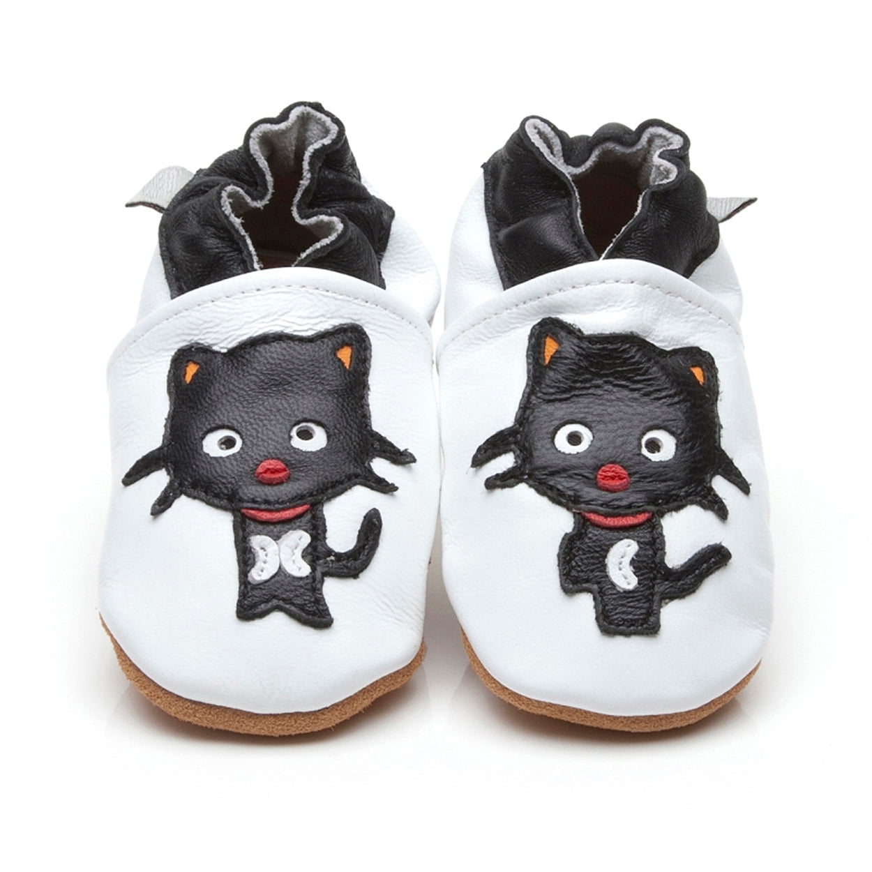 Soft Leather Baby Shoes Black Cat – Olea London Ltd