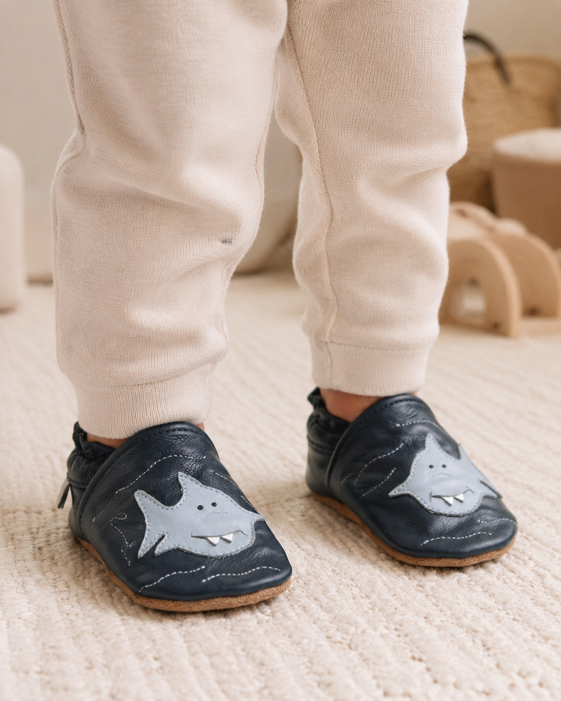 Soft Leather Baby Shoes Shark