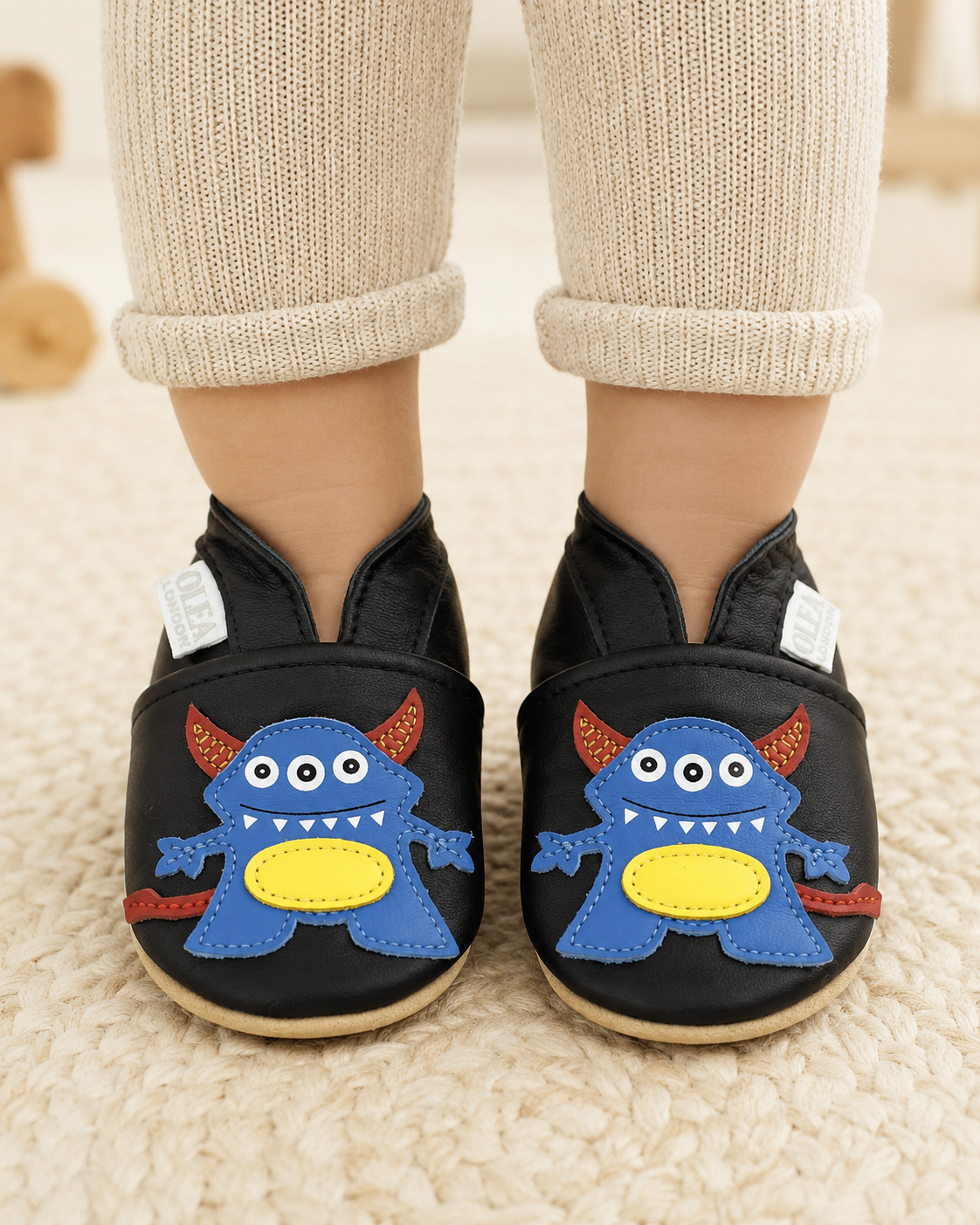 Soft Leather Baby Shoes Monster