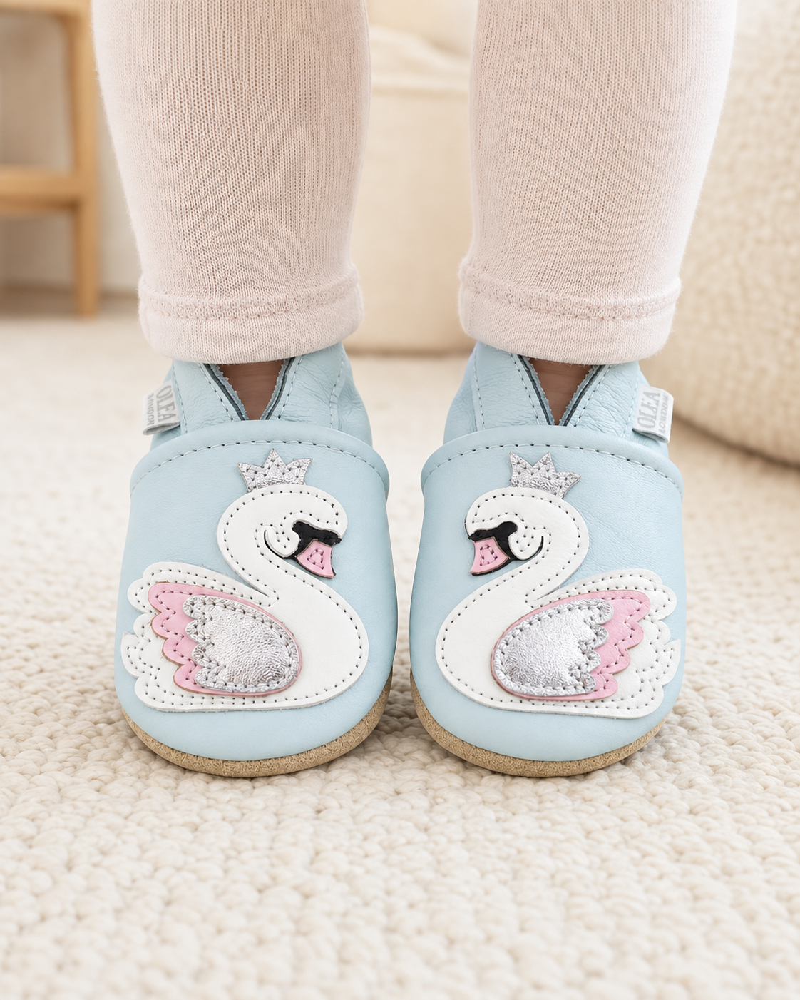 Soft Leather Baby Shoes Swan