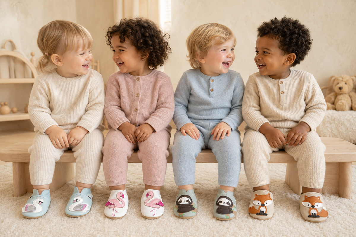 Soft Leather Baby Shoes Flamingo