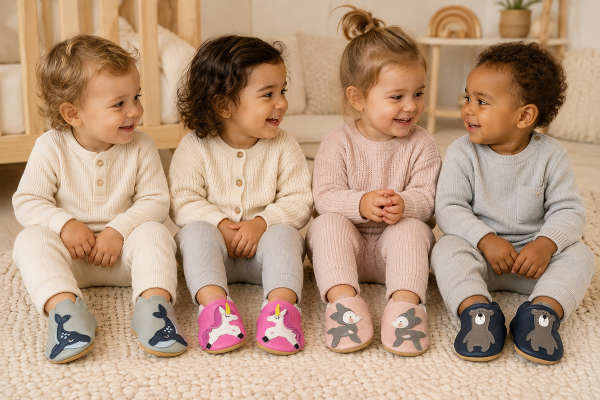 Soft Leather Baby Shoes Little Stars Cream