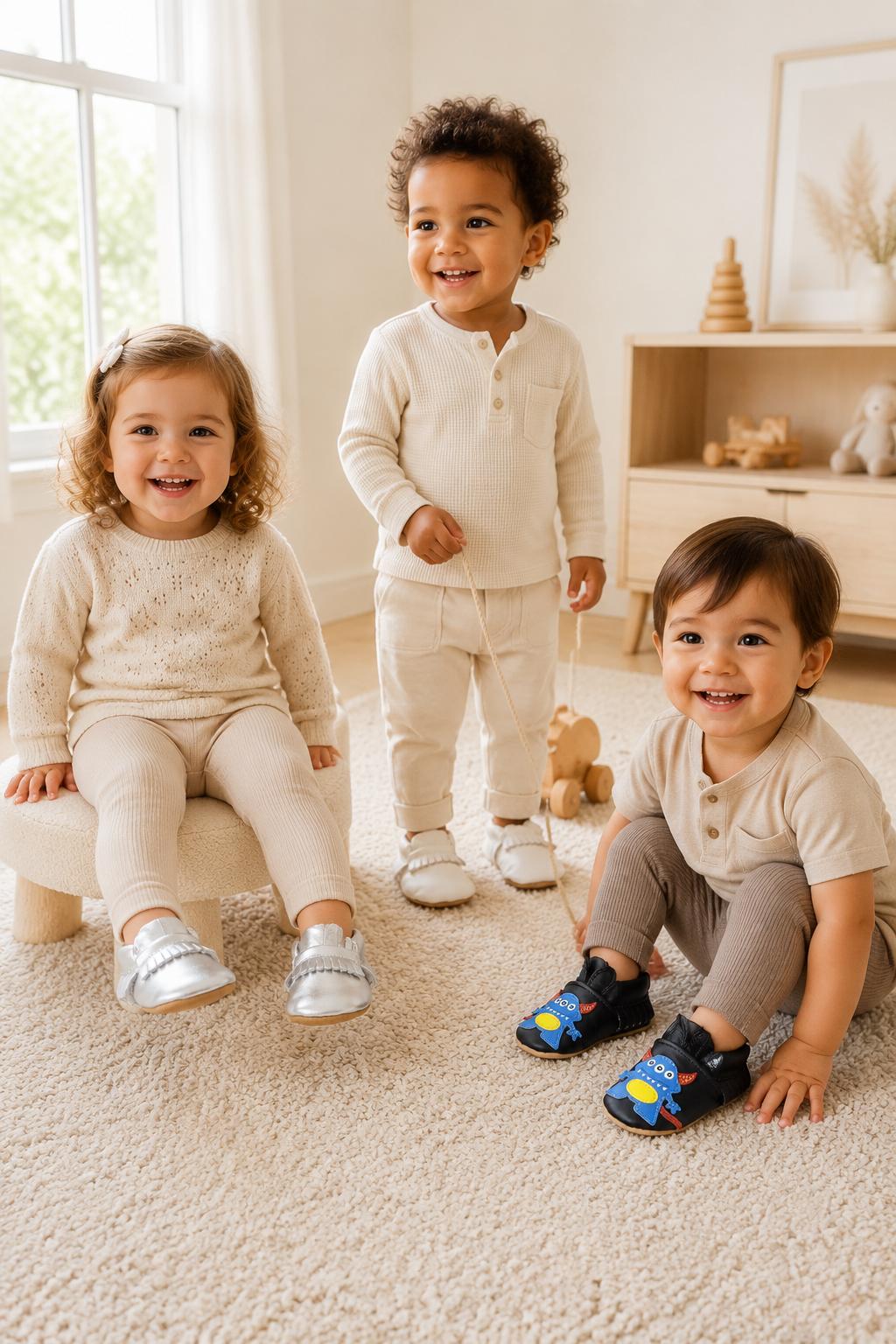 Soft Leather Baby Shoes Monster