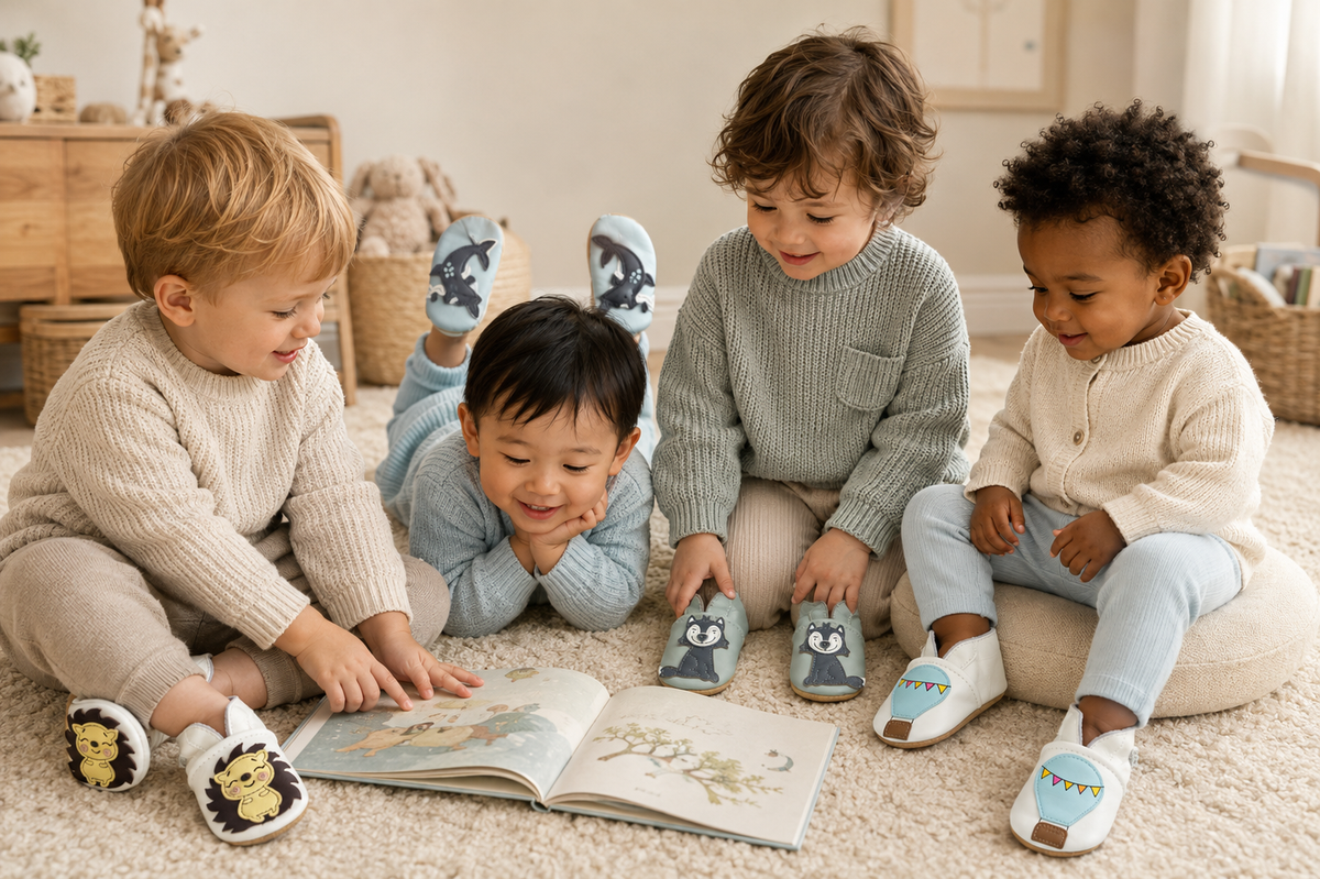 Soft Leather Baby Shoes Hedgehog