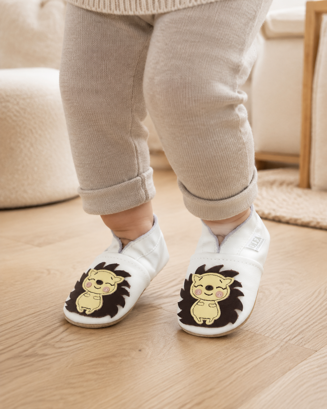 Soft Leather Baby Shoes Hedgehog