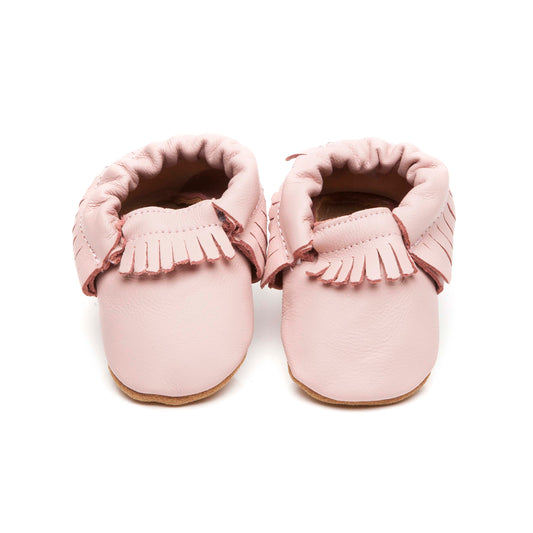 Moccasins Soft Leather Baby Shoes Pink