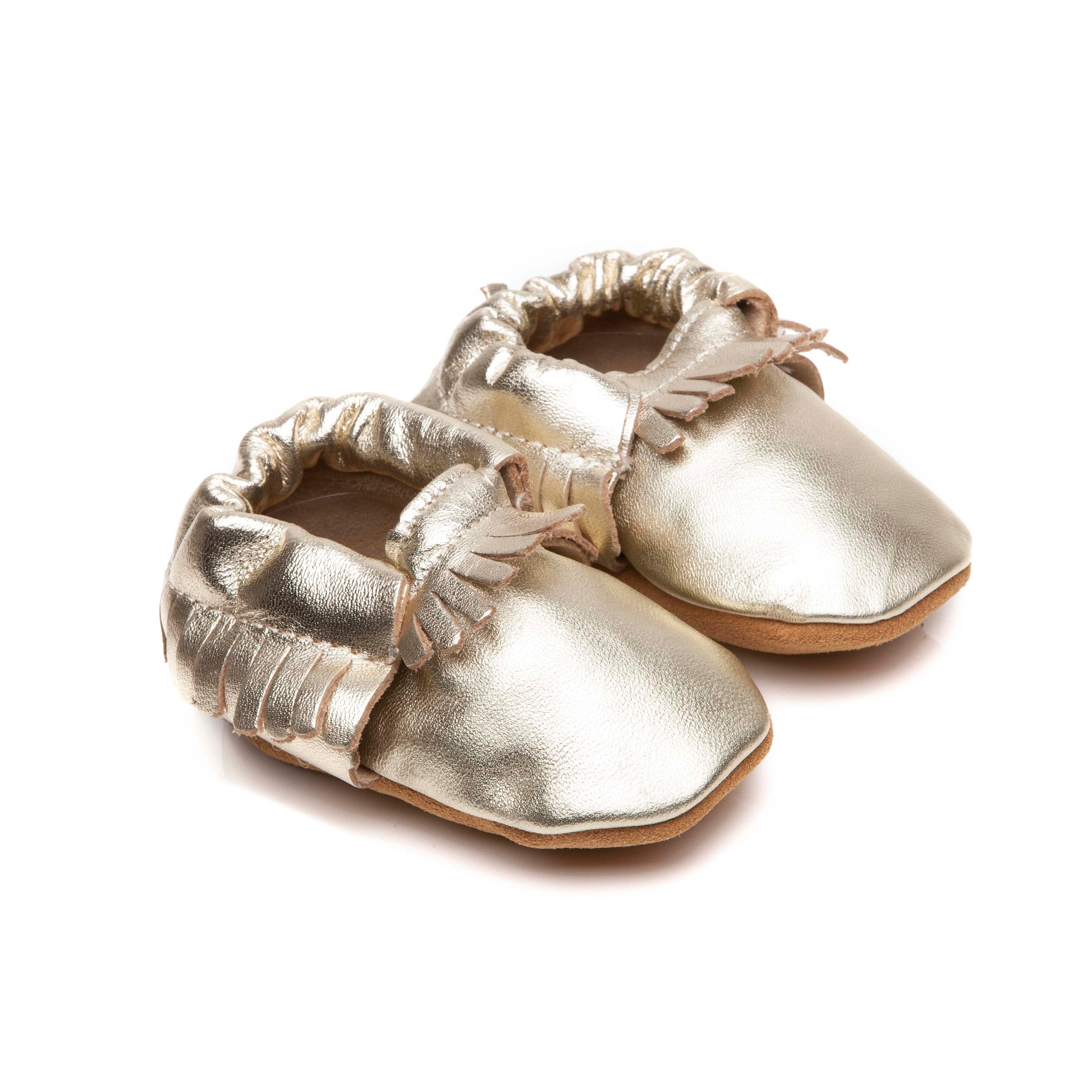 Silver baby hot sale moccasins