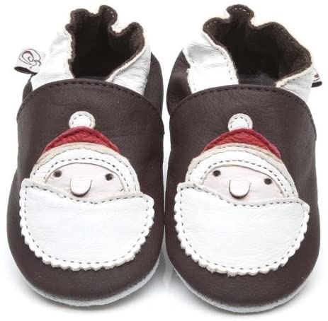 Soft Leather Baby Shoes Santa