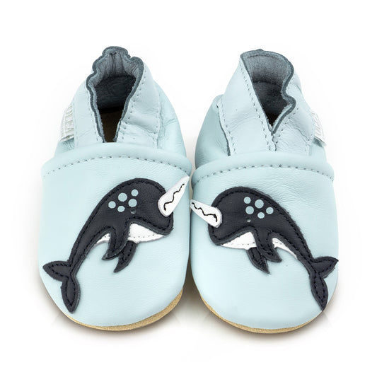 Soft Leather Baby Shoes Narwhal