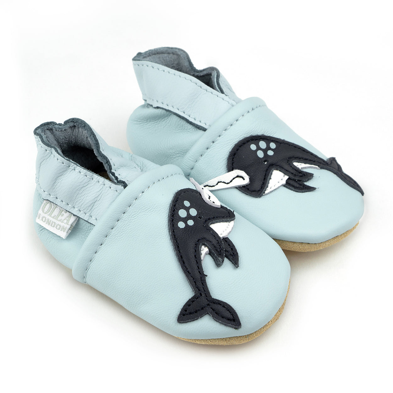 Soft Leather Baby Shoes Narwhal