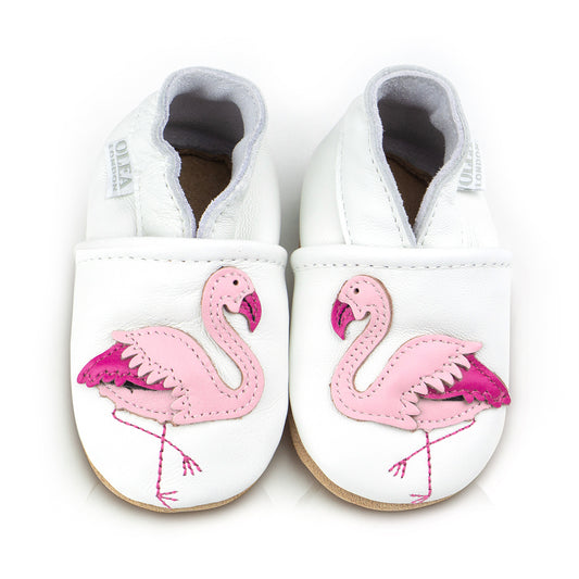 Soft Leather Baby Shoes Flamingo