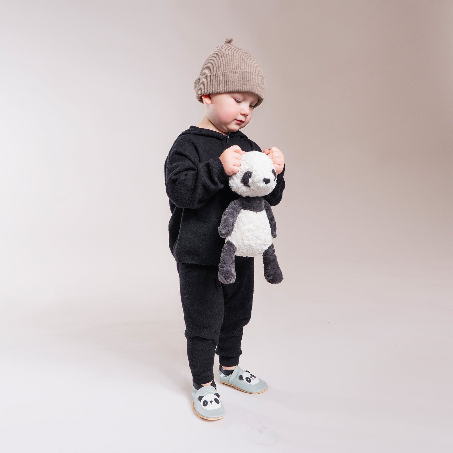 Soft Leather Baby Panda Shoes