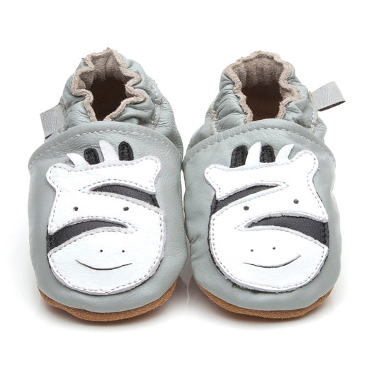 Soft Leather Baby Shoes Zebra