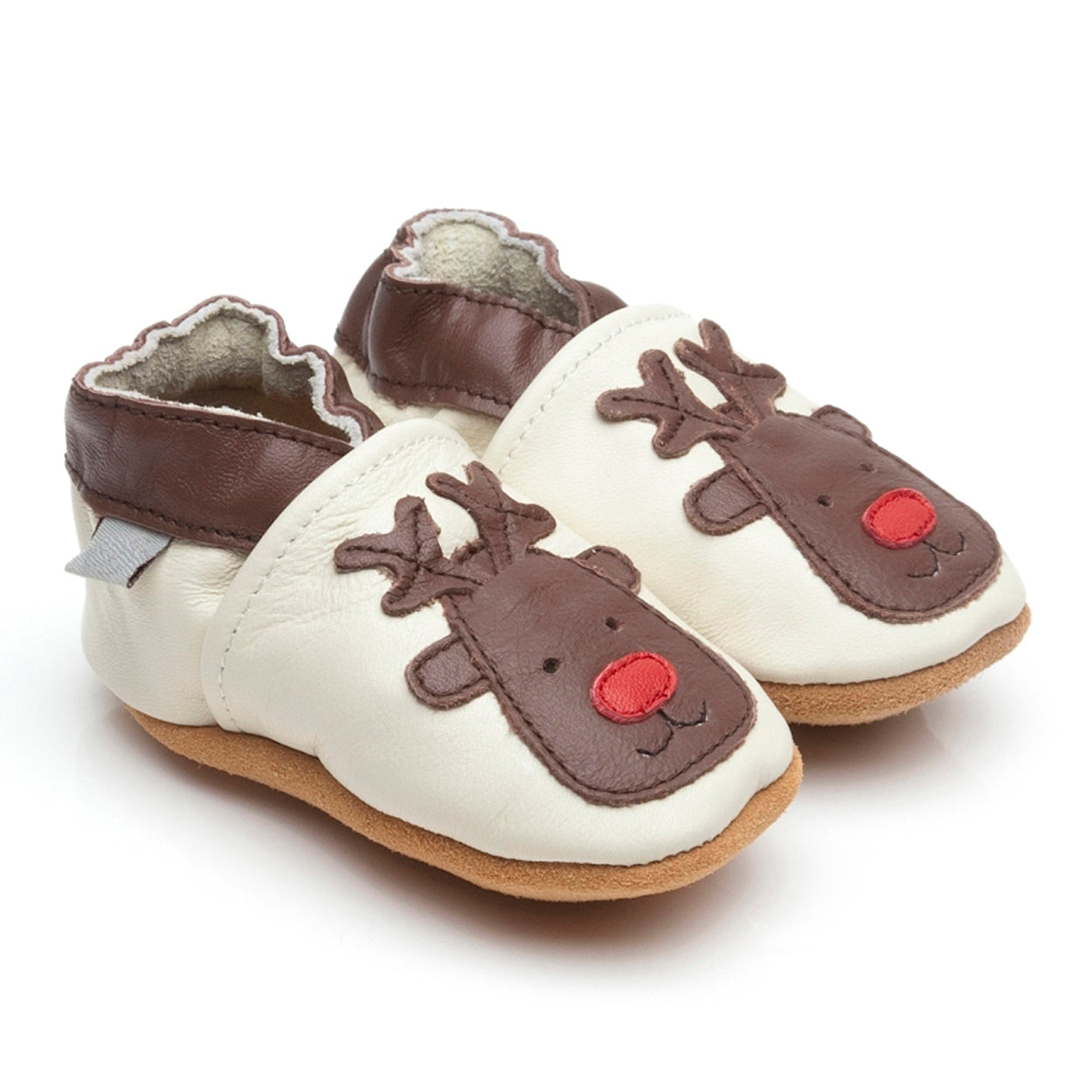 Soft Leather Baby Shoes Reindeer