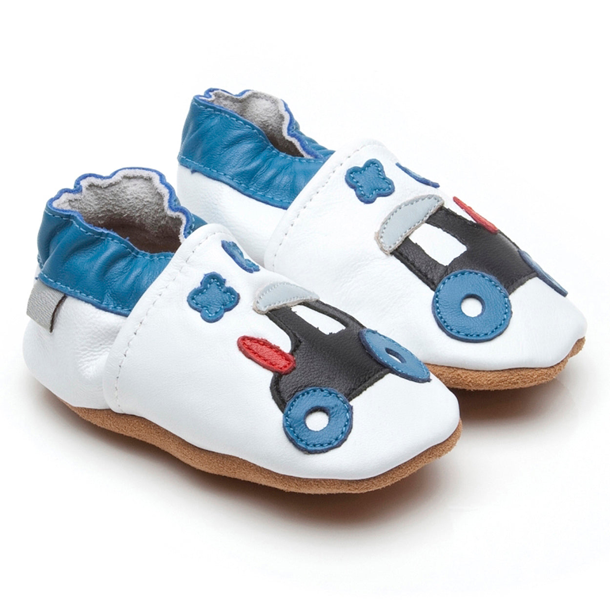 Soft Leather Baby Shoes Tractor