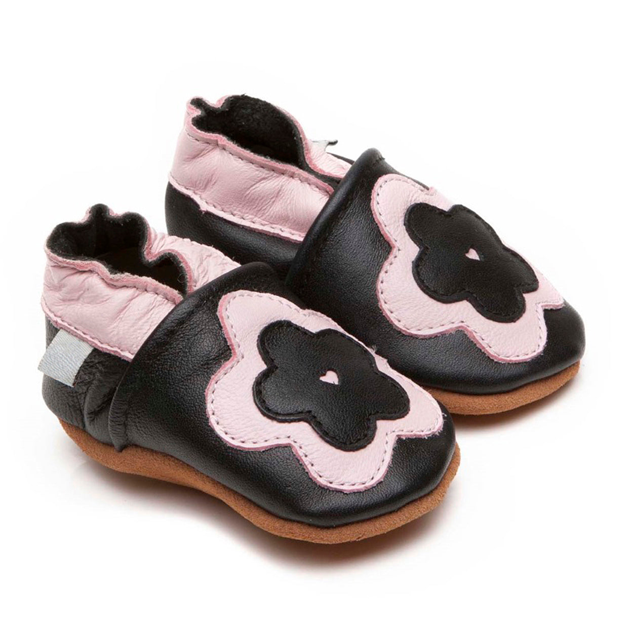Soft Leather Baby Shoes Big Flower